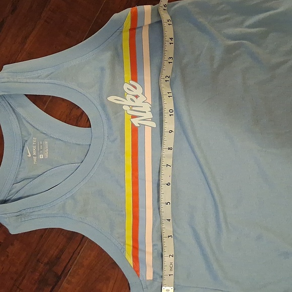 Nike Light Blue Tank Top with Colorful Stripes - Picture 5 of 6